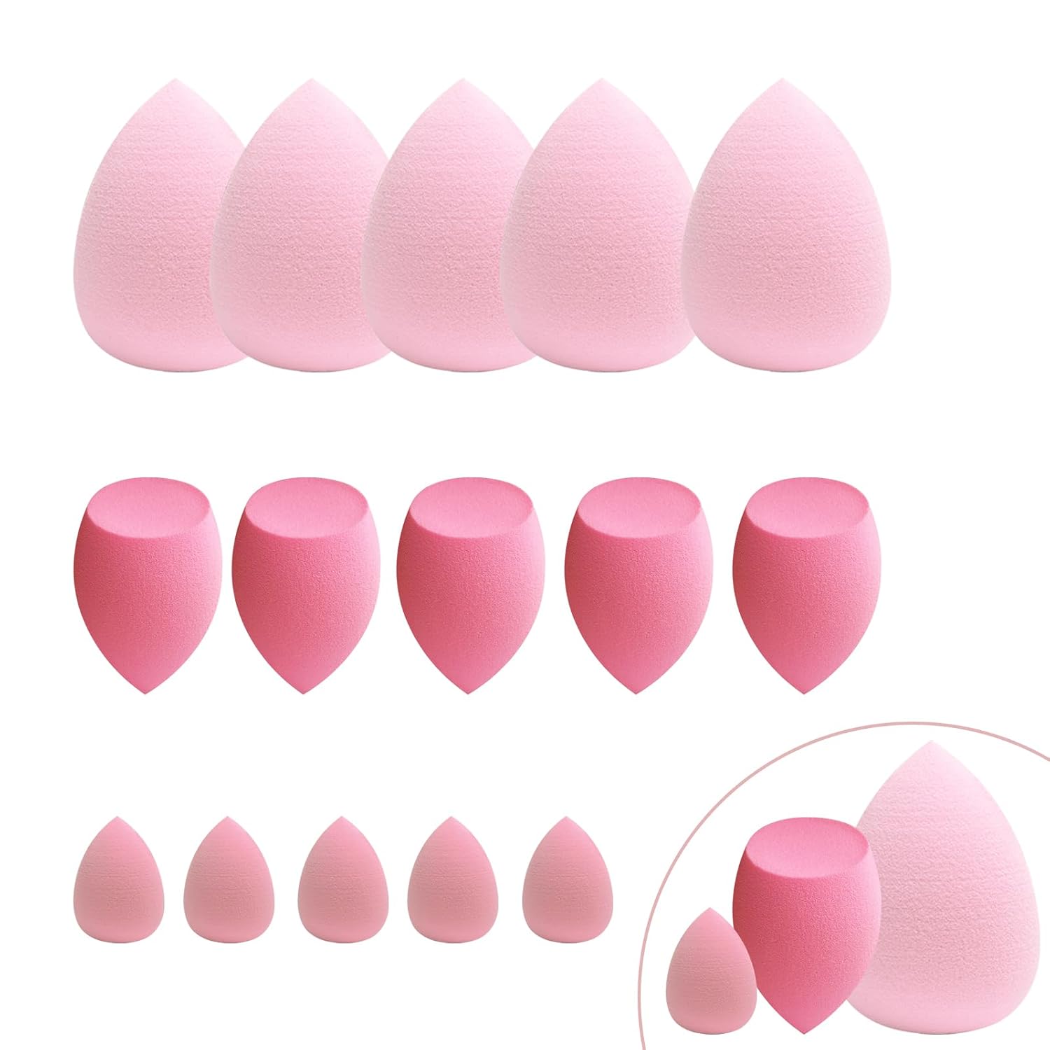 Beauty Sponge Set, 15 Pieces, Pink - Image 2