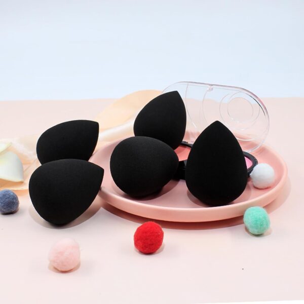Beauty Sponge Set, 5 Pieces, Black