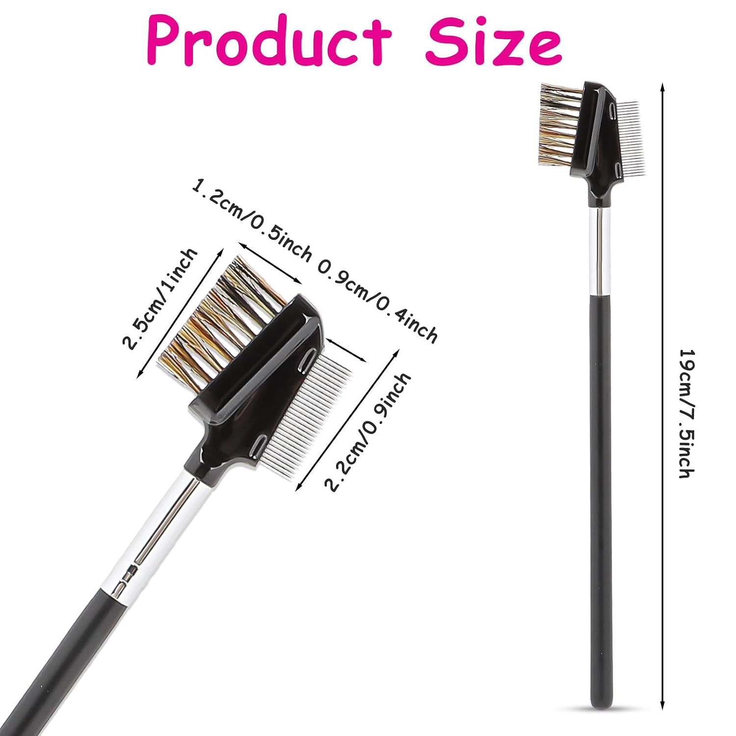 Eyebrow and Eyelash Comb, 1 Piece - Image 2
