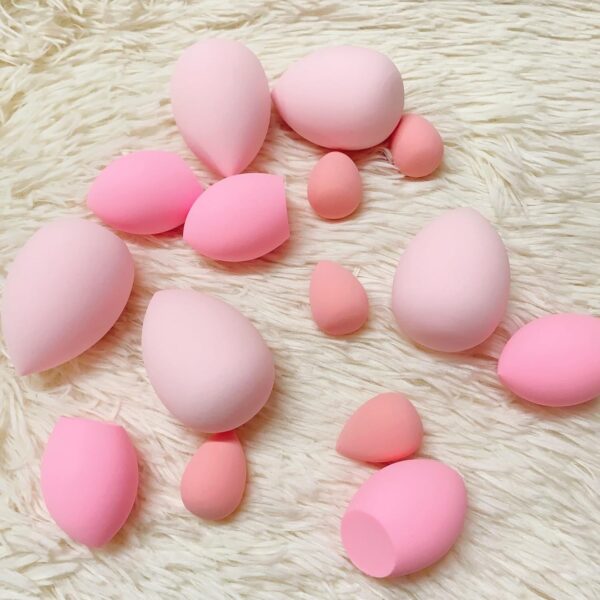 Beauty Sponge Set, 15 Pieces, Pink