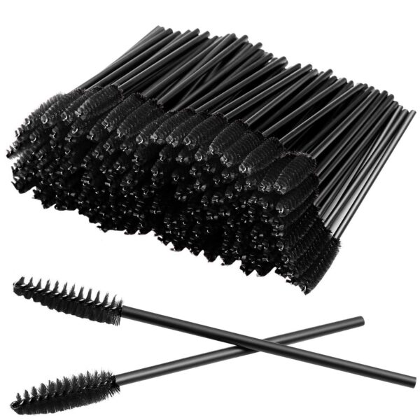 Disposable Eyelash Brush Set, 100 Pieces, Black