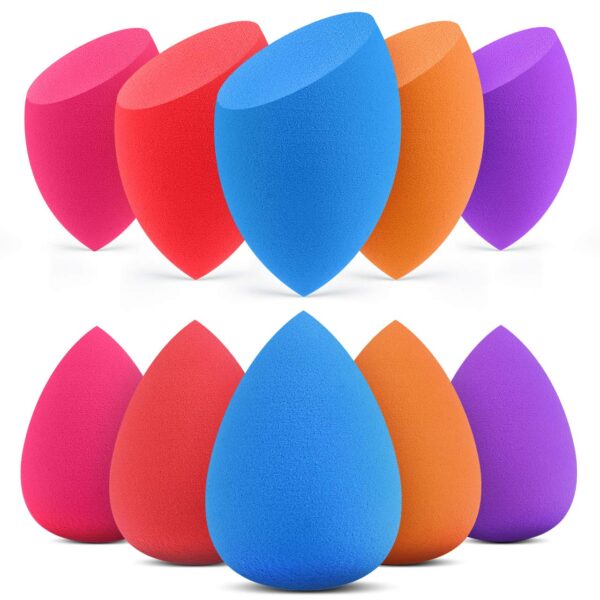 Beauty Sponge Set, 10 Pieces, Multi-Colour