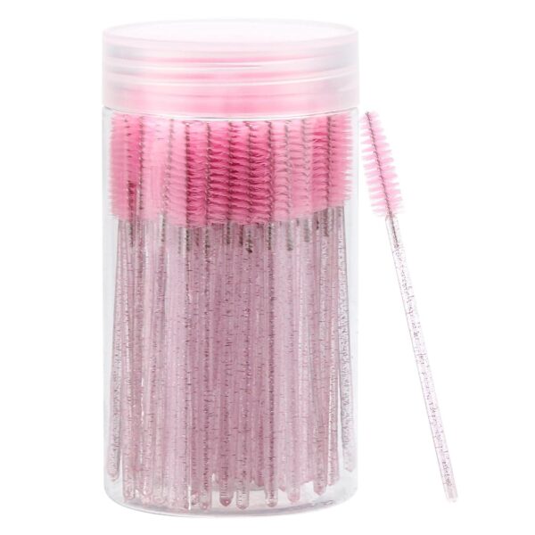 Disposable Lash Wand Set, 100 Pieces, Pink