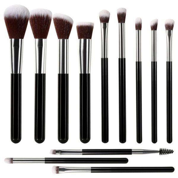 Mini Travel Beauty Brush Set, 12 Pieces