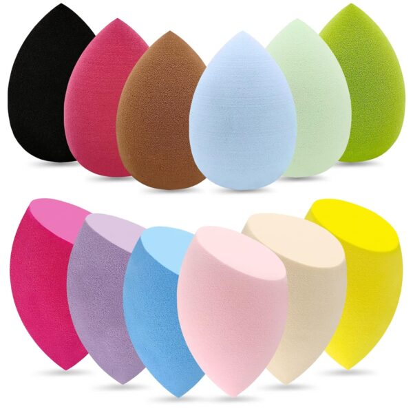 Beauty Sponge Set, 12 Pieces, Multi-Colour